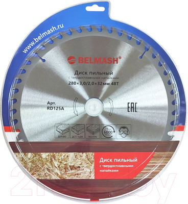 Пильный диск БЕЛМАШ 280x3.0/2.0x32/30мм 48Т / RD125A