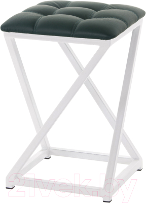 Табурет AMC Comfort 8К6.9 (кожзам зеленый/белый) - фото