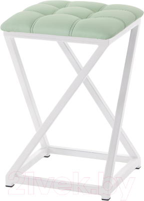 Табурет AMC Comfort 8К6.10 (кожзам мятный/белый) - фото