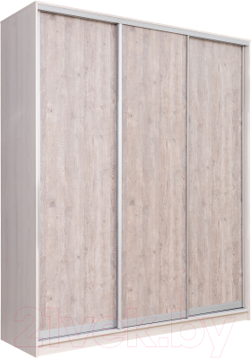 Шкаф-купе Рэйгрупп 233 YSX Elgon РГ-01.03 (ясень снежный/сосна/хром) - фото