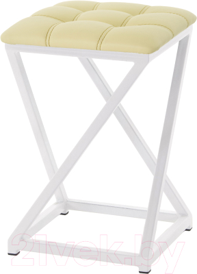 Табурет AMC Comfort 8К6.15 (кожзам светло-желтый/белый) - фото