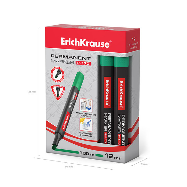 Маркер перманентный Erich Krause P-170 / 7315