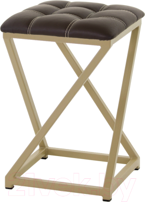 Табурет AMC Comfort 8К10.2 (кожзам венге/капучино) - фото