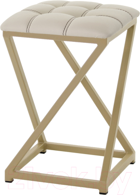 Табурет AMC Comfort 8К10.3 (кожзам бежевый/капучино) - фото