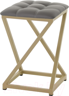 Табурет AMC Comfort 8К10.5 (кожзам графит/капучино) - фото