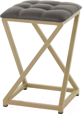 Табурет AMC Comfort 8К10.8 (кожзам серо-коричневый/капучино) - фото