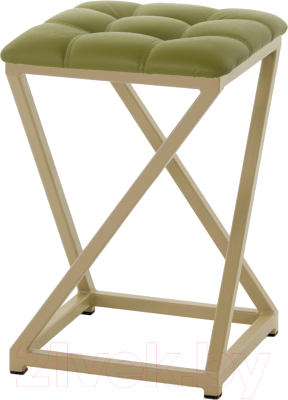 Табурет AMC Comfort 8К10.11 (кожзам оливковый/капучино) - фото