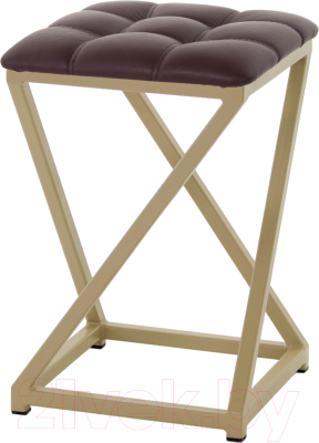 Табурет AMC Comfort 8К10.14 (кожзам бордо/капучино) - фото