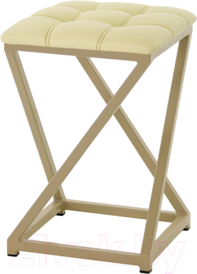 Табурет AMC Comfort 8К10.15 (кожзам светло-желтый/капучино) - фото