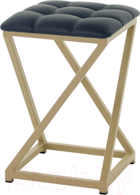 Табурет AMC Comfort 8К10.16 (кожзам антрацит/капучино) - фото