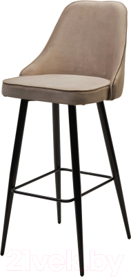 Стул барный M-City Nepal-Bar / 461MC05088 (бежевый 5 велюр/черный) - фото