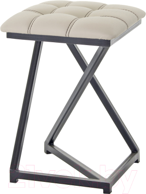 Табурет AMC Comfort 9К1.3 (кожзам бежевый/черный) - фото