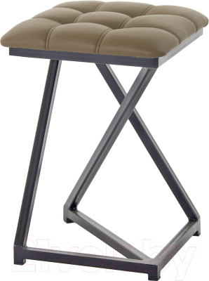 Табурет AMC Comfort 9К1.4 (кожзам какао/черный) - фото