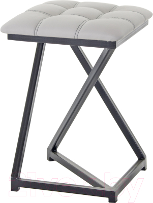 Табурет AMC Comfort 9К1.6 (кожзам серый/черный) - фото