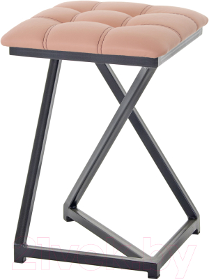 Табурет AMC Comfort 9К1.7 (кожзам коралл/черный) - фото
