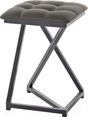 Табурет AMC Comfort 9К1.8 (кожзам серо-коричневый/черный) - фото