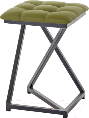 Табурет AMC Comfort 9К1.11 (кожзам оливковый/черный) - фото