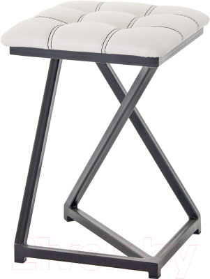 Табурет AMC Comfort 9К1.12 (кожзам белый/черный) - фото