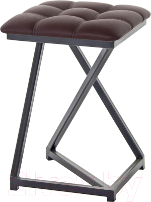 Табурет AMC Comfort 9К1.14 (кожзам бордовый/черный) - фото