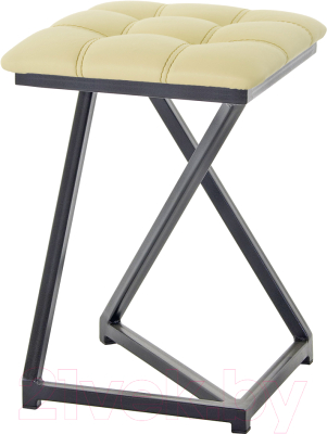 Табурет AMC Comfort 9К1.15 (кожзам светло-желтый/черный) - фото