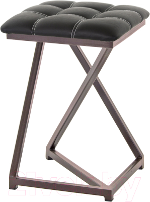 Табурет AMC Comfort 9К2.1 (кожзам черный/коричневый) - фото