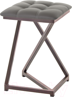 Табурет AMC Comfort 9К2.5 (кожзам графит/коричневый) - фото