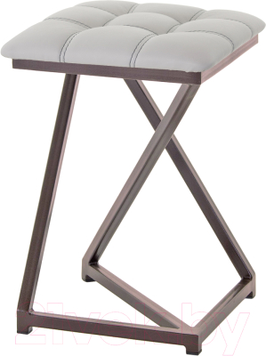 Табурет AMC Comfort 9К2.6 (кожзам серый/коричневый) - фото