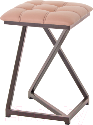 Табурет AMC Comfort 9К2.7 (кожзам коралл/коричневый) - фото
