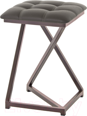 Табурет AMC Comfort 9К2.8 (кожзам серо-коричневый/коричневый) - фото