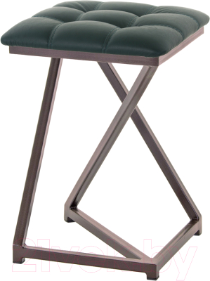 Табурет AMC Comfort 9К2.9 (кожзам зеленый/коричневый) - фото