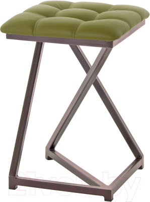 Табурет AMC Comfort 9К2.11 (кожзам оливковый/коричневый) - фото