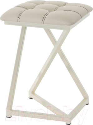 Табурет AMC Comfort 9К3.3 (кожзам бежевый/слоновая кость) - фото