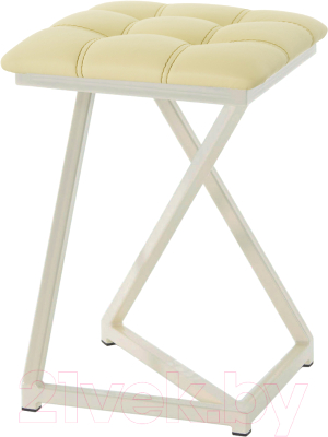 Табурет AMC Comfort 9К3.15 (кожзам светло-желтый/слоновая кость) - фото