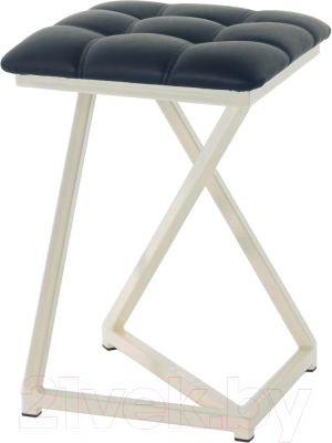 Табурет AMC Comfort 9К3.16 (кожзам антрацит/слоновая кость) - фото