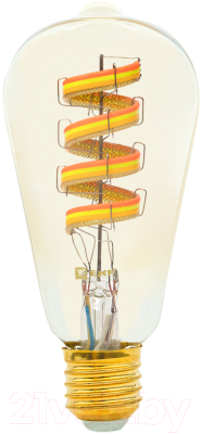 Умная лампа EKF Connect RGB E27 ST64 / slwf-e27-st64-fil-rgbw - фото