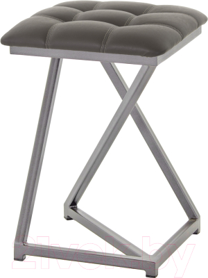 Табурет AMC Comfort 9К4.8 (кожзам серо-коричневый/графит) - фото