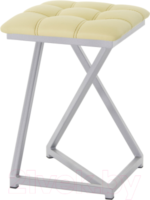 Табурет AMC Comfort 9К5.15 (кожзам светло-желтый/серебристый) - фото