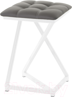 Табурет AMC Comfort 9К6.5 (кожзам графит/белый) - фото