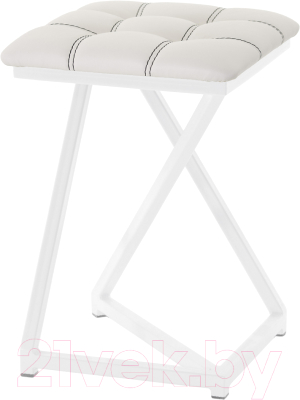 Табурет AMC Comfort 9К6.12 (кожзам белый/белый) - фото