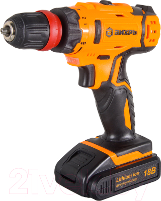 Аккумуляторная дрель-шуруповерт Вихрь ДА-18Л-2КC (72/14/34) - фото