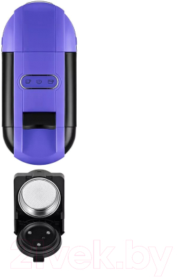 Кофеварка эспрессо Kitfort KT-7105-1 3 в 1 (черно-фиолетовый)