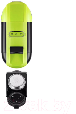 Кофеварка эспрессо Kitfort KT-7105-2 3 в 1 (черно-салатовый)