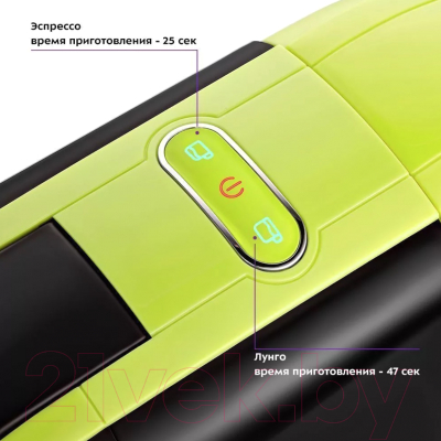 Кофеварка эспрессо Kitfort KT-7105-2 3 в 1 (черно-салатовый)
