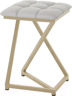 Табурет AMC Comfort 9К10.6 (кожзам серый/капучино) - фото