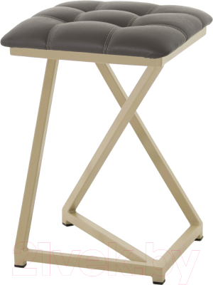 Табурет AMC Comfort 9К10.8 (кожзам серо-коричневый/капучино) - фото