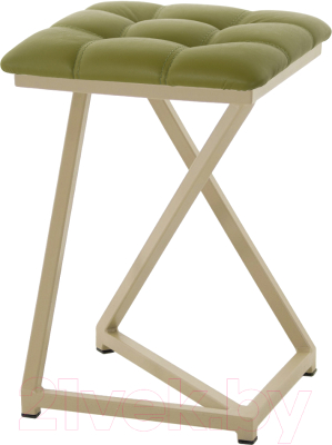 Табурет AMC Comfort 9К10.11 (кожзам оливковый/капучино) - фото