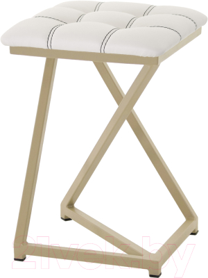 Табурет AMC Comfort 9К10.12 (кожзам белый/капучино) - фото