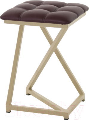 Табурет AMC Comfort 9К10.14 (кожзам бордо/капучино) - фото