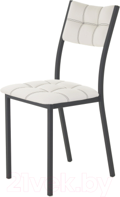 Стул AMC Comfort 3К1.12 (кожзам белый/черный) - фото