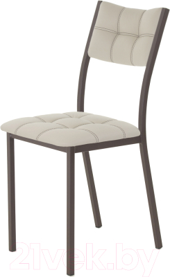 Стул AMC Comfort 3К2.3 (кожзам бежевый/коричневый) - фото